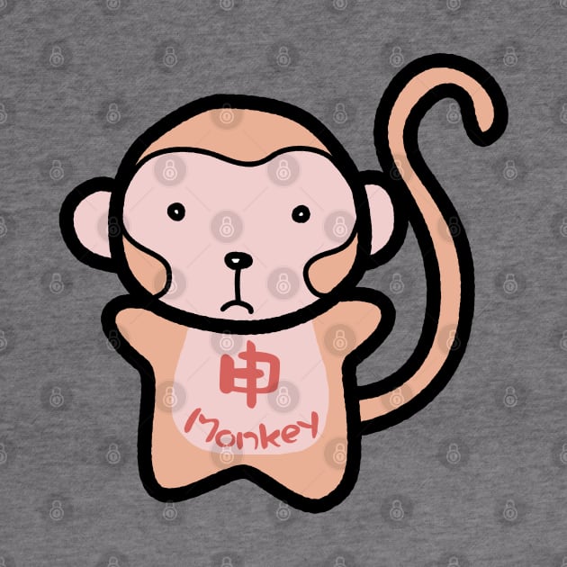 Chinese Zodiac Monkey Doodle Art by Takeda_Art